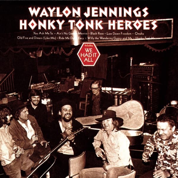 Honky Tonk Heroes by Waylon Jennings — album cover art